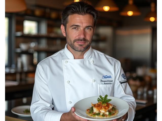 Portrait du Chef Julien Dubois en cuisine