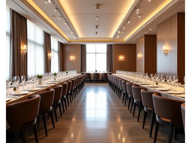 Grand salon privé 'Concorde' aménagé pour une réception cocktail